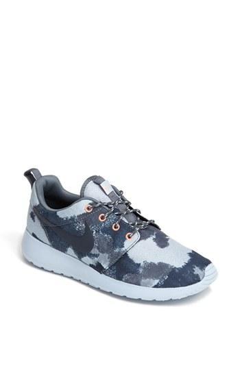 Nike 'roshe Run' Print Sneaker (women) Womens Slate/ Navy/ Light