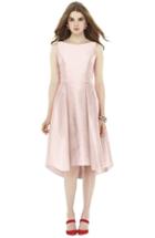 Women's Alfred Sung Bow Back Dupioni Fit & Flare Midi Dress - Pink