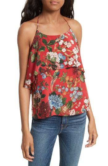Women's Alice + Olivia Marybeth Layer Ruffle Halter Top