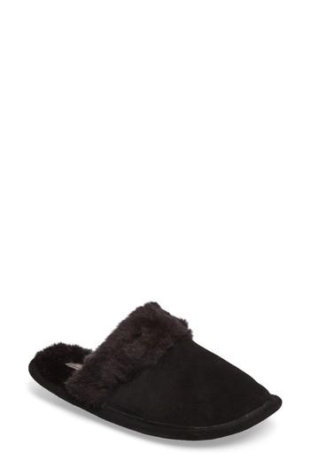 Women's Daniel Green Pammy Faux Fur Slipper M - Black