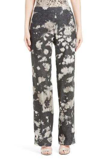 Women's Victor Alfaro Shibori Denim Wide Leg Pants