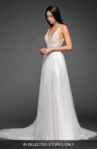 Women's Lazaro Roxanna Beaded Bodice Tulle Gown, Size In Store Only - Ivory