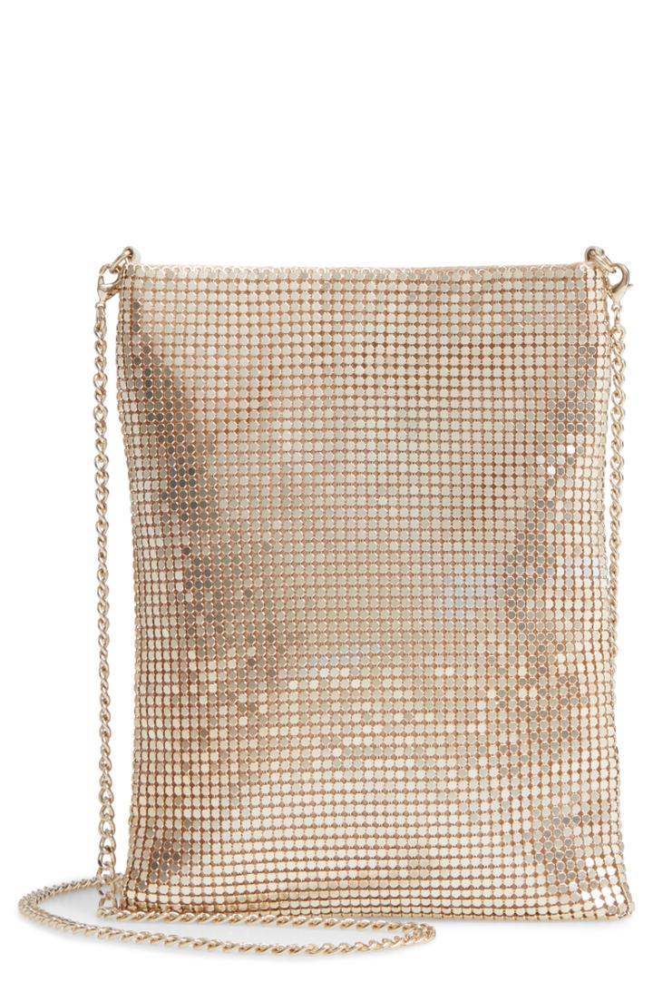 Nordstrom Metallic Mesh North/south Crossbody -
