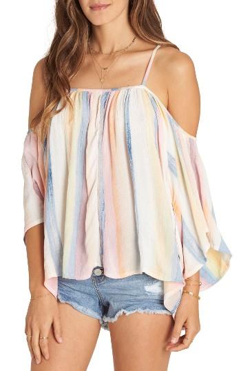 Women's Billabong Forever Cold Shoulder Top - Pink