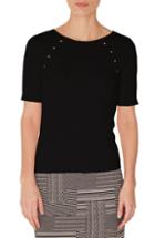 Women's Akris Punto Grommet Detail Knit Top