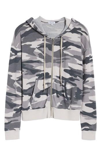 Women's Splendid Active Camo Zip Hoodie - Grey