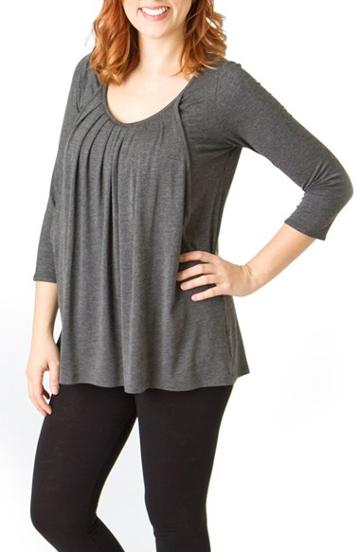 Women's Savi Mom Pleated Maternity/nursing Top