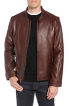 Men's Ugg Orlando Leather Racer Coat - Brown
