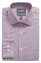 Men's Bonobos Bahen Slim Fit Check Dress Shirt 33 - Pink