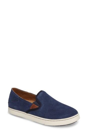 Women's Olukai Pehuea Slip-on Sneaker M - Blue