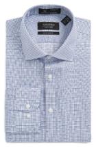 Men's Nordstrom Men's Shop Smartcare(tm) Extra Trim Fit Check Dress Shirt 34/35 - Blue