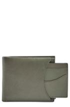 Men's Skagen Leather Passcase Wallet - Green