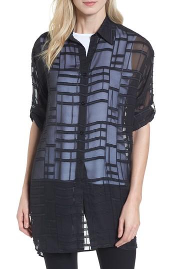Women's Ming Wang Shirt Jacket - Black