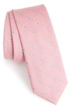 Men's The Tie Bar Budding Paisley Silk & Linen Tie, Size - Pink