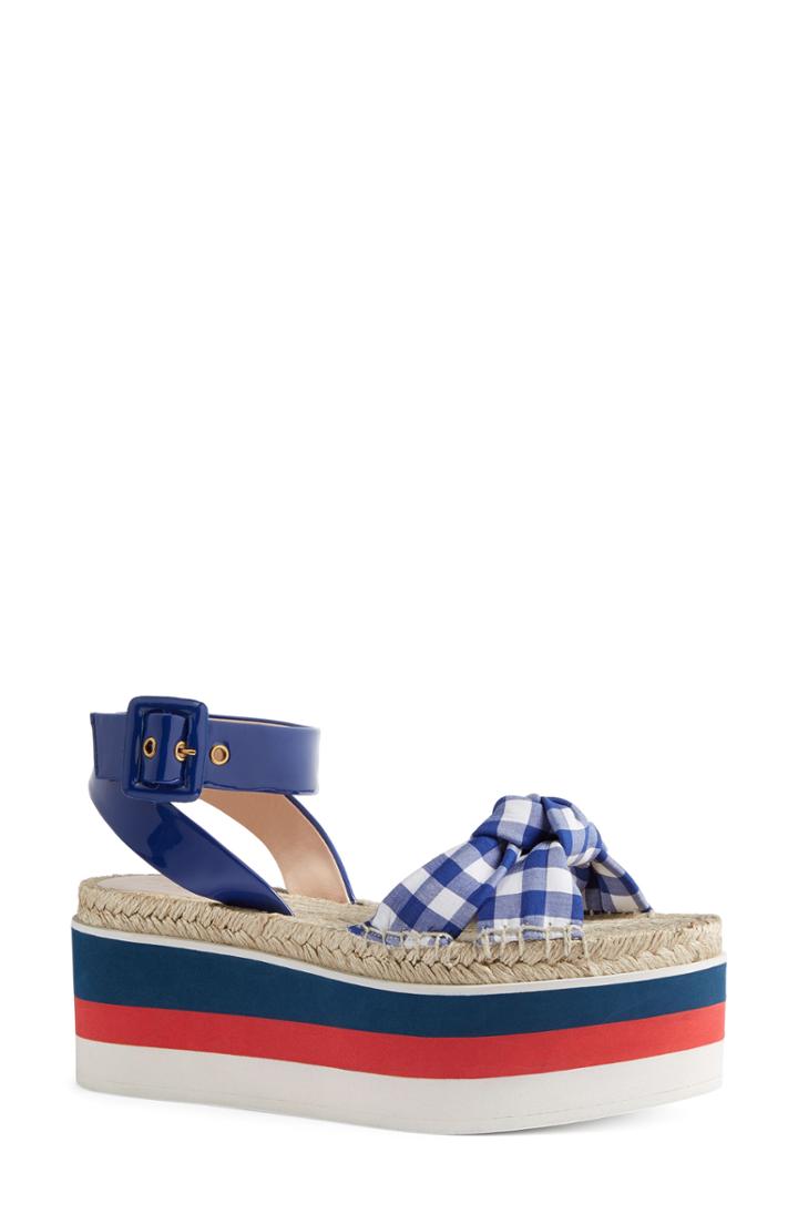 Women's Gucci Sefir Flatform Sandal Us / 36eu - Blue