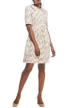 Women's Gal Meets Glam Collection Paige Cutaway Collar Tweed Dress - Ivory