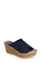 Women's Love And Liberty 'olga' Wedge Slide Sandal M - Blue