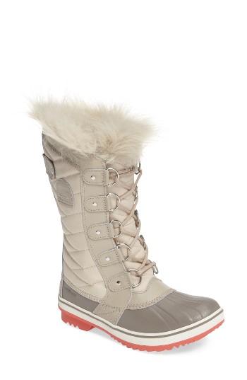 Women's Sorel 'tofino Ii' Faux Fur Lined Waterproof Boot .5 M - White