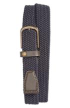Men's Ted Baker London Gerbera Marled Woven Stretch Belt /x-large - Navy