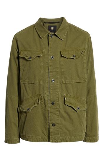 Men's G-star Raw Vodan Worker Cotton Jacket, Size - Green