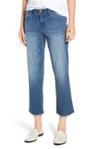 Women's 1822 Denim Frayed Ankle Straight Leg Jeans