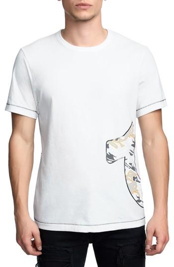 Men's True Religion Brand Jeans Pop Camo Logo T-shirt - White