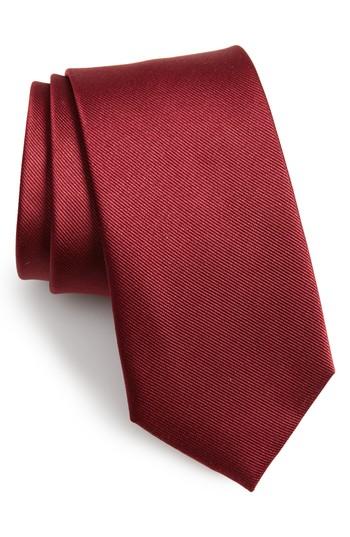 Men's The Tie Bar Solid Silk Tie, Size X-long X-long - Red