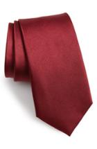 Men's The Tie Bar Solid Silk Tie, Size X-long X-long - Red