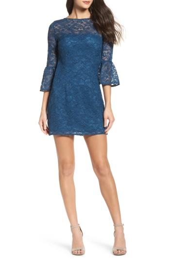 Women's Bb Dakota Billie Bell Sleeve Lace Dress - Blue