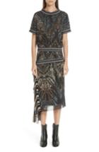 Women's Fuzzi Mixed Paisley Print Dress - Black