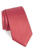 Men's Nordstrom Men's Shop Chad Microdot Silk Tie, Size - Red