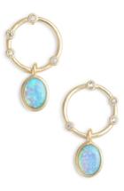 Women's Melinda Maria Opal & Crystal Link Circle Drop Earrings