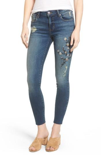 Women's Sts Blue Embroidered Skinny Jeans - Blue