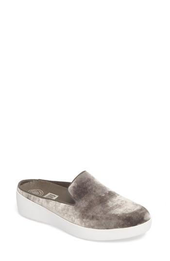 Women's Fitflop Superskate Velvet Mule M - Metallic