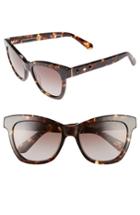 Women's Kate Spade New York 'krissy' 52mm Cat Eye Sunglasses - Havana