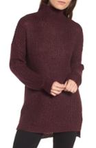 Women's Trouve Rib Knit Sweater - Burgundy