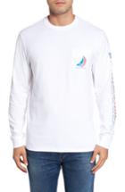 Men's Vineyard Vines Spinnaker Sail Long Sleeve Pocket T-shirt - White