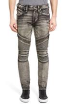 Men's Rock Revival Skinny Fit Moto Jeans - Grey
