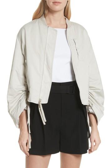 Women's Vince Parachute Bomber Jacket - White