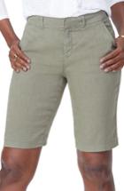Women's Nydj Stretch Linen Blend Bermuda Shorts - Green