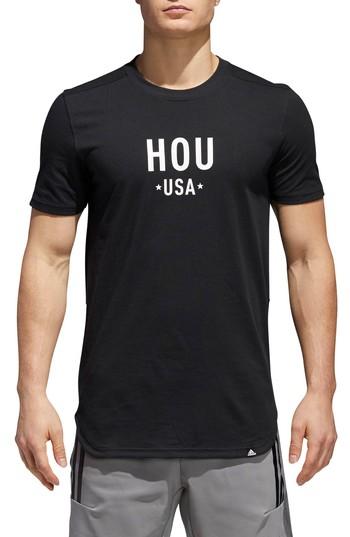 Men's Adidas Elevate Hou T-shirt - Black