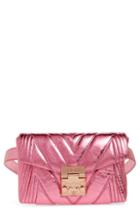 Mcm Patricia Logo Quilted Leather Belt Bag -