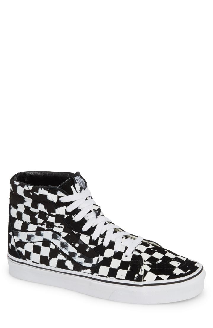 Men's Vans Overprint Check Sk8 Hi Sneaker M - Black