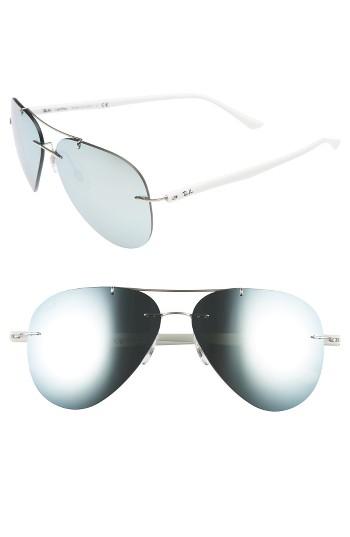 Women's Ray-ban Tech 59mm Aviator Sunglasses - Silver