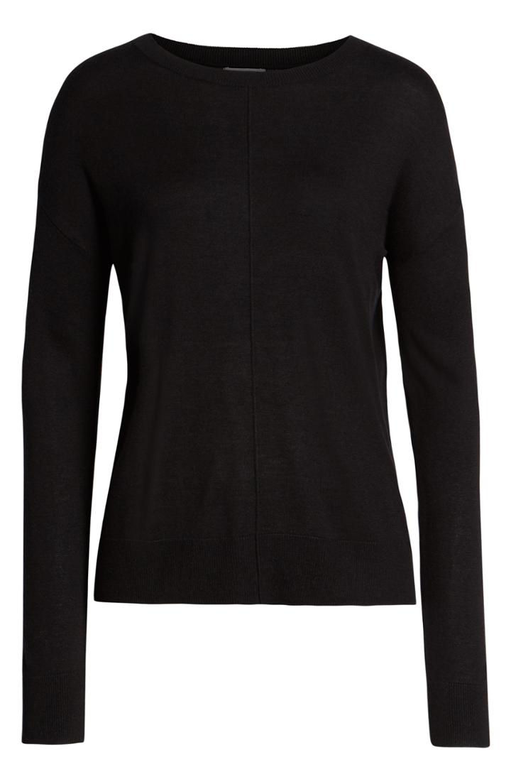Women's Halogen Seam Detail High/low Sweater - Black