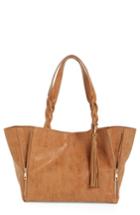 Bp. Faux Leather Braided Handle Tote - Brown