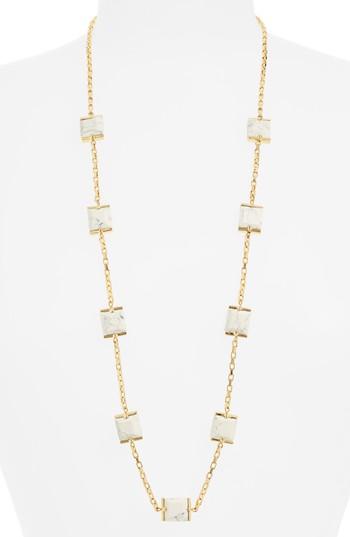 Women's Lele Sadoughi Rosary Faceted Marble Cube Necklace