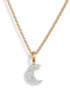 Women's Missoma Pave Moon Charm Necklace