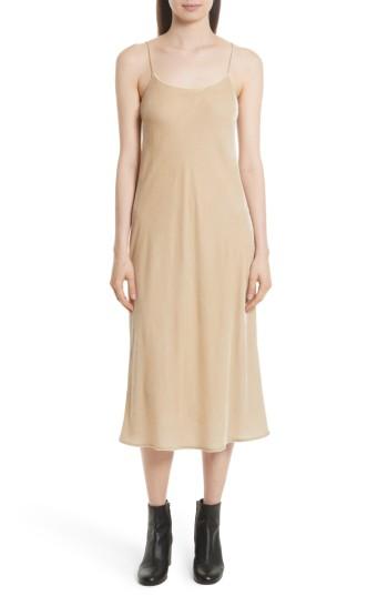 Women's Vince Velvet Midi Slipdress - Yellow