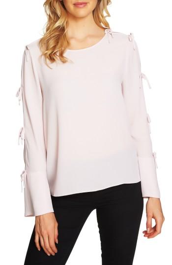 Women's Cece Split Sleeve Bow Blouse - Pink